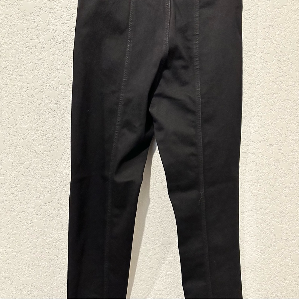 New Zara Strapless Black Denim TRF Stretchy Jumpsuit Small Medium 8197/249 - Picture 11 of 13